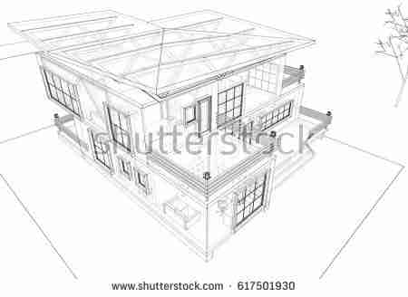 450x328 Home Building Scheme Sketch 3d Illustration Architects Arabic - Scheme Sketch