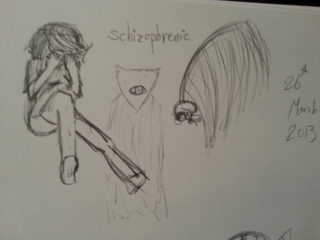 1024x768 Schizophrenia Sketches By Cherrychan98 - Schizophrenia Sketches