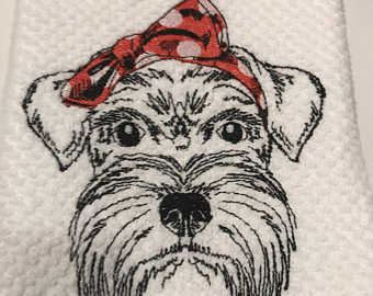 340x270 Schnauzer Sketch Etsy - Schnauzer Sketch