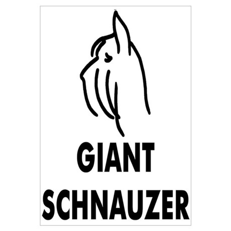 460x460 Giant Schnauzer Sketch Amp Text Canvas Art - Schnauzer Sketch
