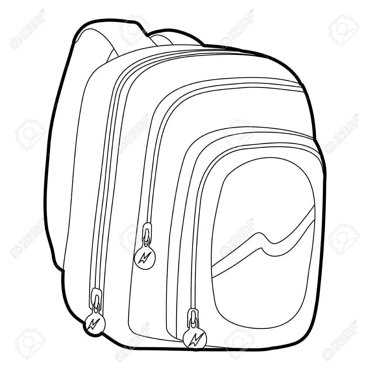 School Bag Sketch at PaintingValley.com | Explore collection of School ...