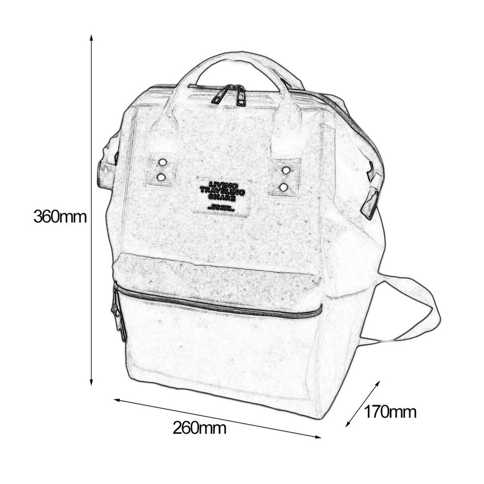 995x995 Girls Casual Harajuku Style Backpack Tote Travel School Bags For - School Bag Sketch