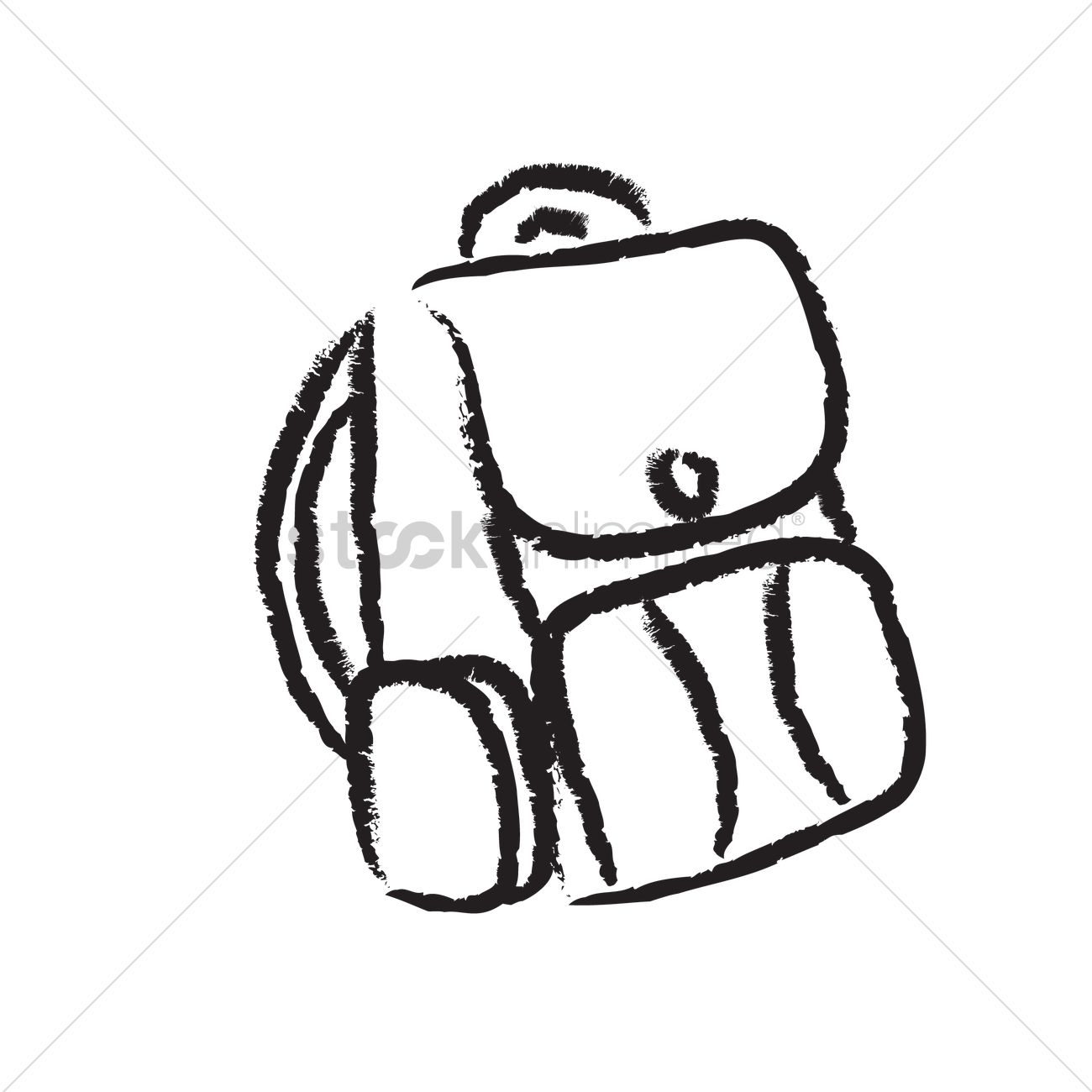1300x1300 School Bag Vector Image - School Bag Sketch