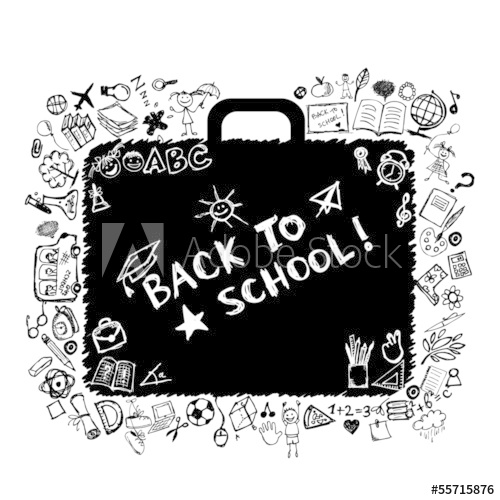 500x500 School Bag Sketch For Your Design - School Bag Sketch