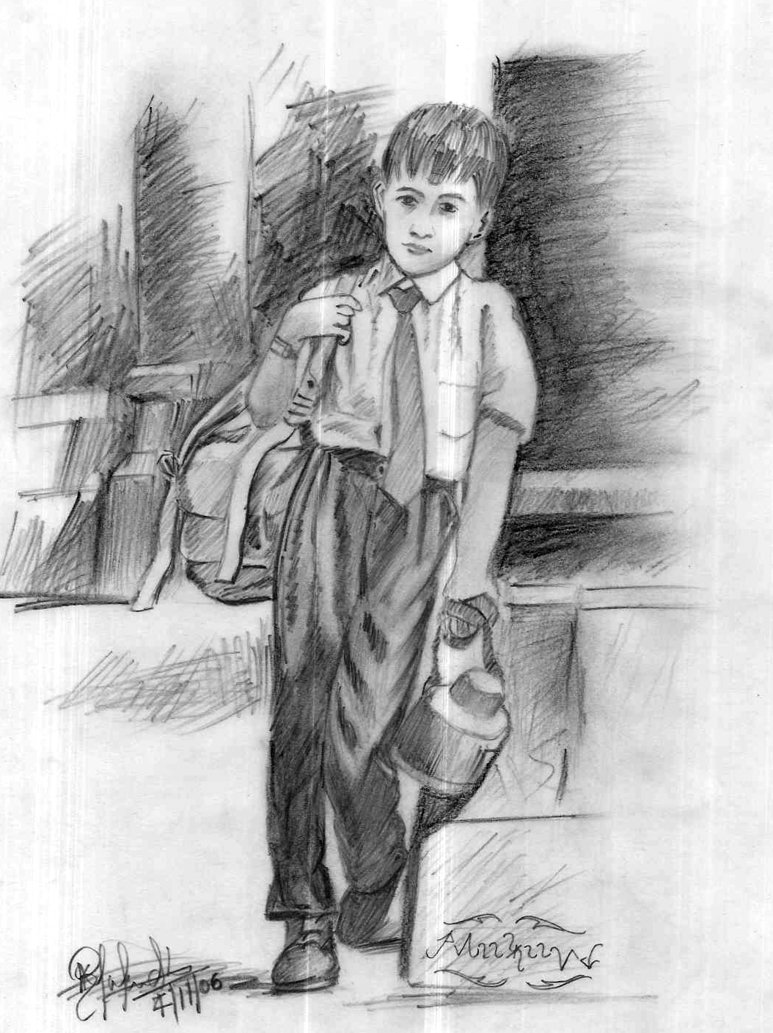 773x1033 School Boy By Nosywiz - School Boy Sketch