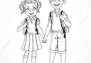 School Boy And Girl Drawing Images