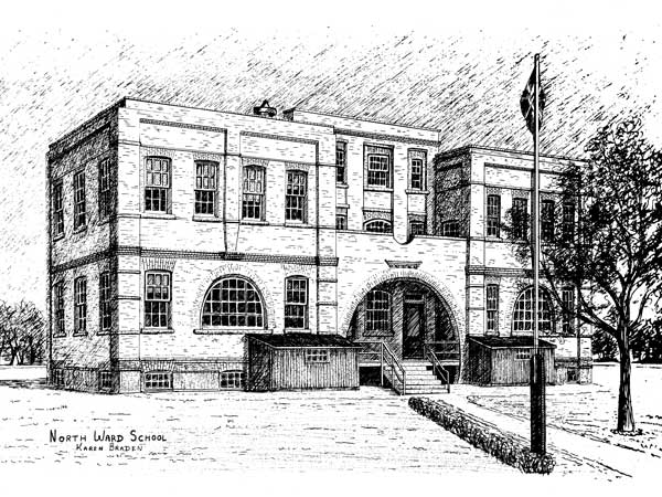 600x450 Historic Sites Of Manitoba North Ward School (535 Third Street Nw - School Building Sketch