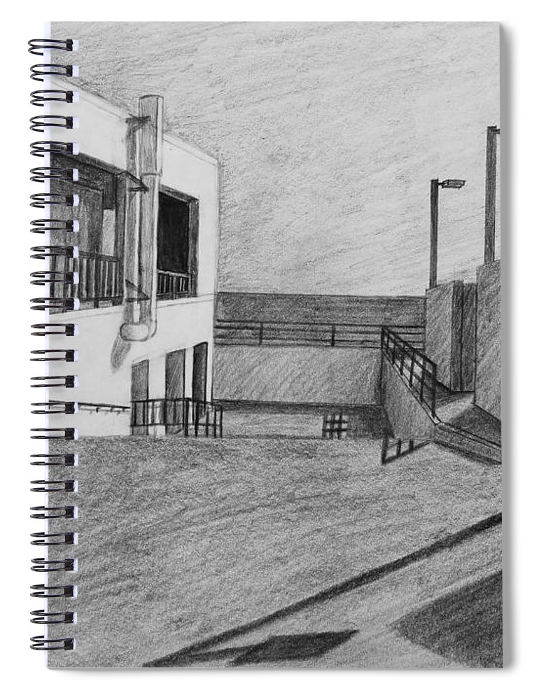 770x1000 Part Of School Building Spiral Notebook For Sale By Kume Bryant - School Building Sketch