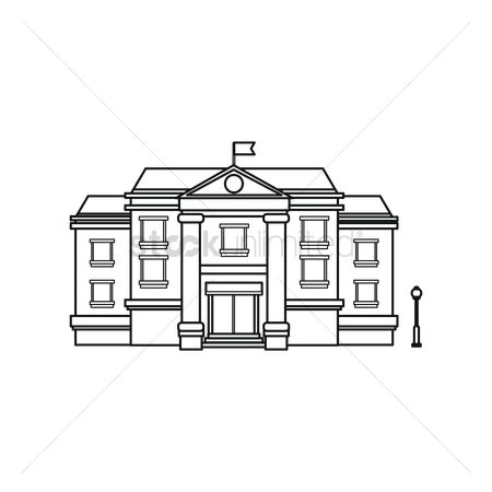 450x450 Free School Building And Students Stock Vectors Stockunlimited - School Building Sketch
