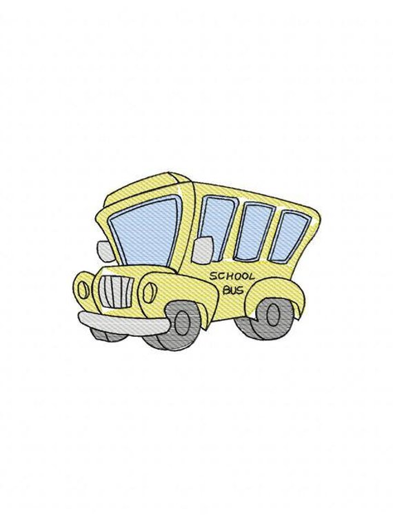 570x746 School Bus Sketch Machine Embroidery Design Instant Download Etsy - School Bus Sketch