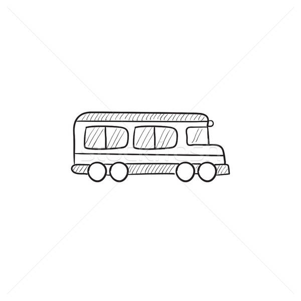 600x600 School Bus Sketch Icon. Vector Illustration Andrei Krauchuk - School Bus Sketch