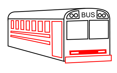 400x250 Drawing A Cartoon Bus - School Bus Sketch