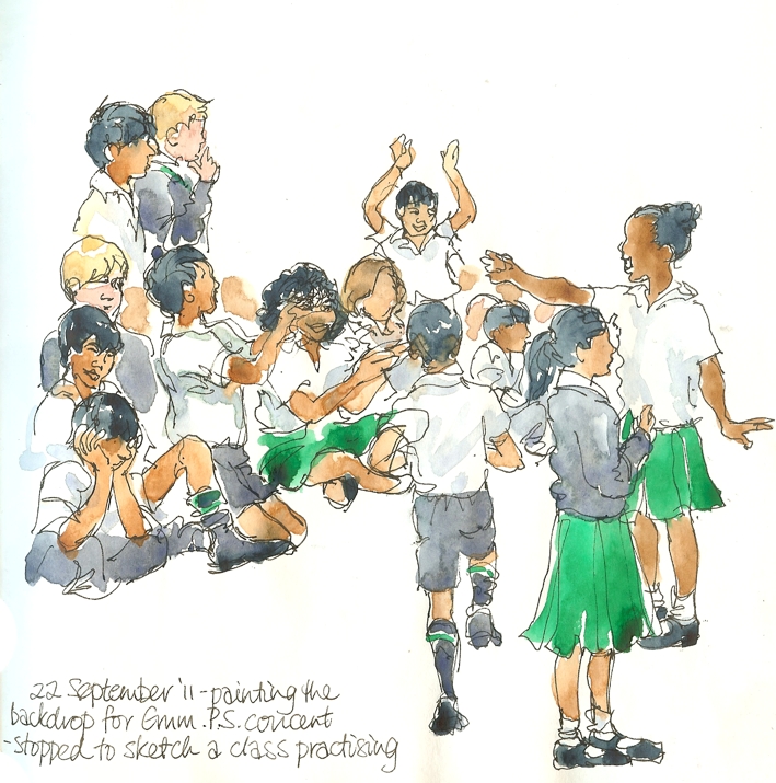 709x715 A Sketch In Time Northcliff Hill - School Children Sketch