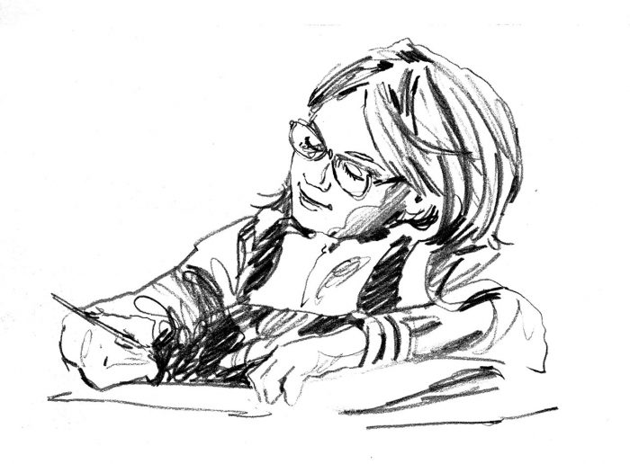 700x516 School Children 3 Dick Perez - School Children Sketch