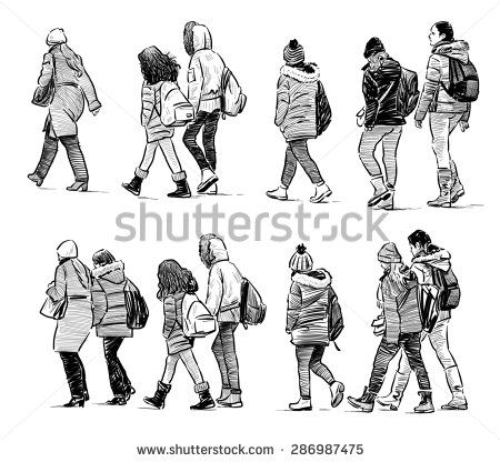 450x416 Schoolchildren On Excursions Photoshop Sketches - School Children Sketch
