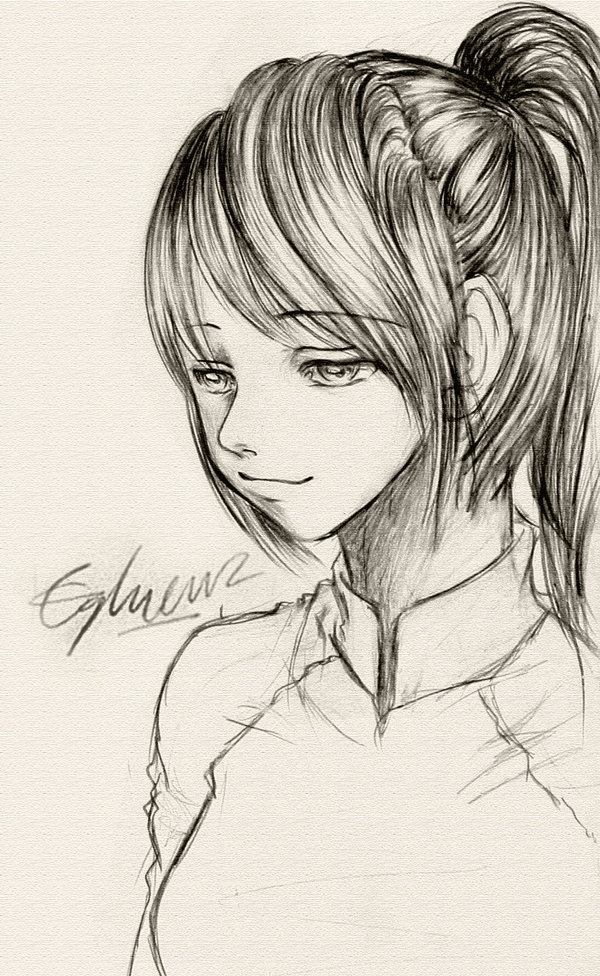 600x976 Sketch School Girl By Danghieu - School Girl Sketch