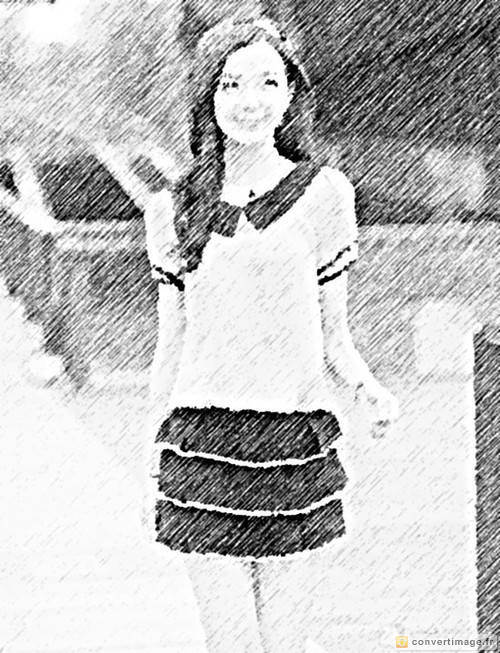 500x653 Sketch Of A Japanese Girl Dressed As A Schoolgirl - School Girl Sketch