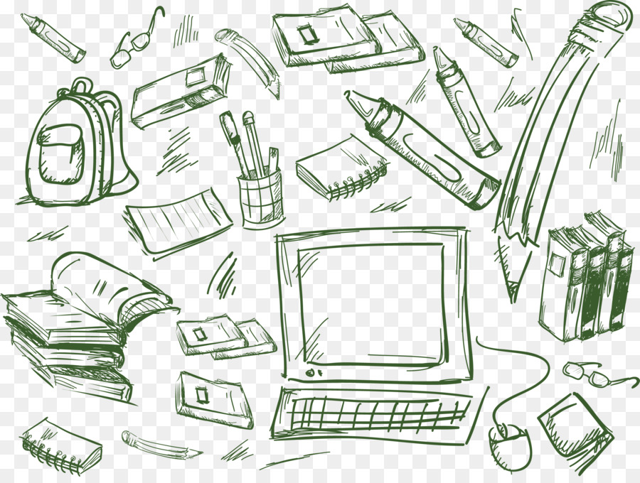 900x680 Drawing Sketchbook Cartoon Sketch - School Sketch