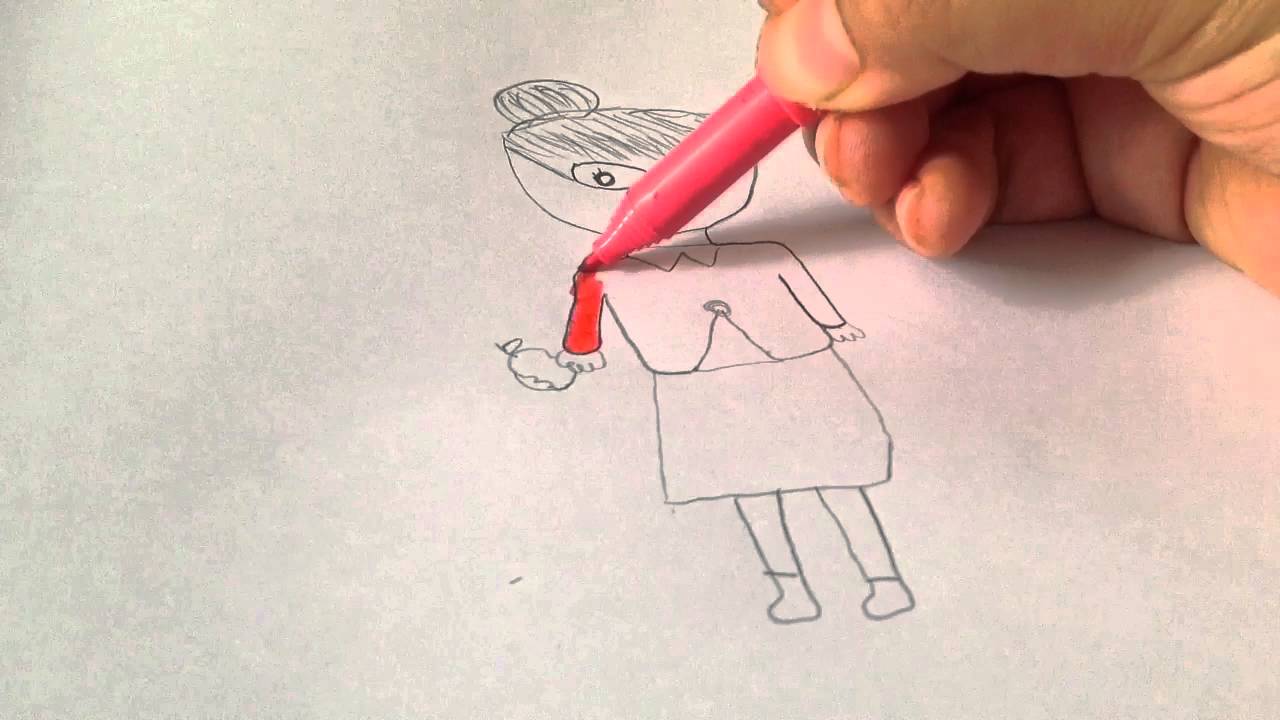 1280x720 How To Draw A School Teacher - School Teacher Sketch