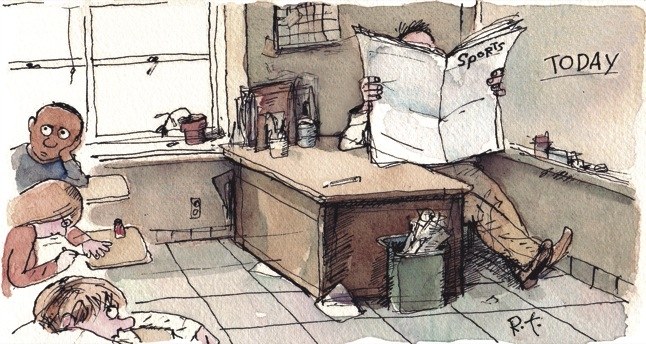 646x344 The Rubber Room The New Yorker - School Teacher Sketch
