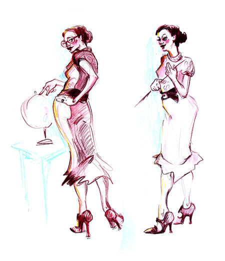 450x522 The School Teacher, Photo And Artwork The Drawing Club - School Teacher Sketch