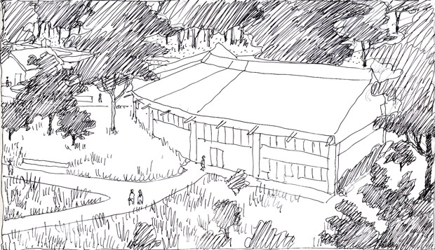 620x357 Manuel Avila Associates Drawing Process - Schoolhouse Sketch