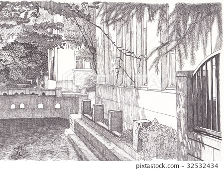 450x342 Elementary School, School, Schoolhouse - Schoolhouse Sketch