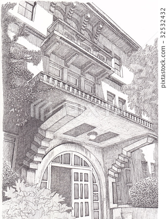 342x450 School, Elementary School, Schoolhouse - Schoolhouse Sketch