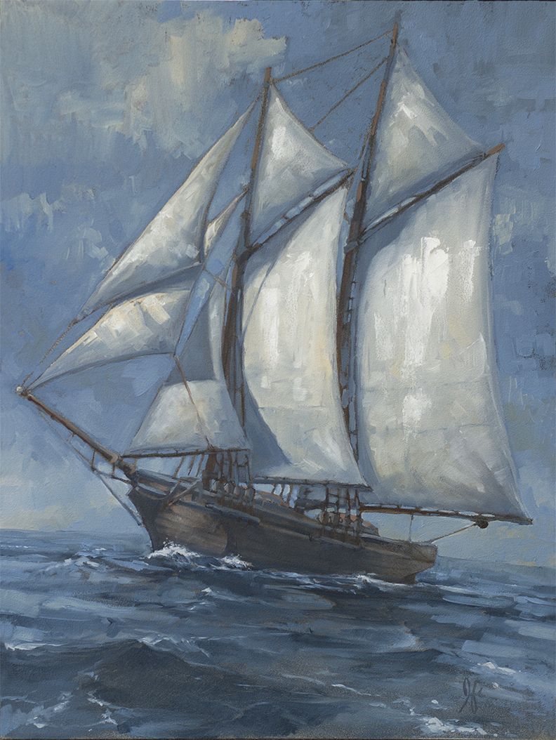 792x1054 Schooner Gardner Art And Stuff - Schooner Sketch
