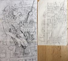 225x200 Original Sci Fi Art In Collectible Original Comics Drawings - Sci Fi Sketches