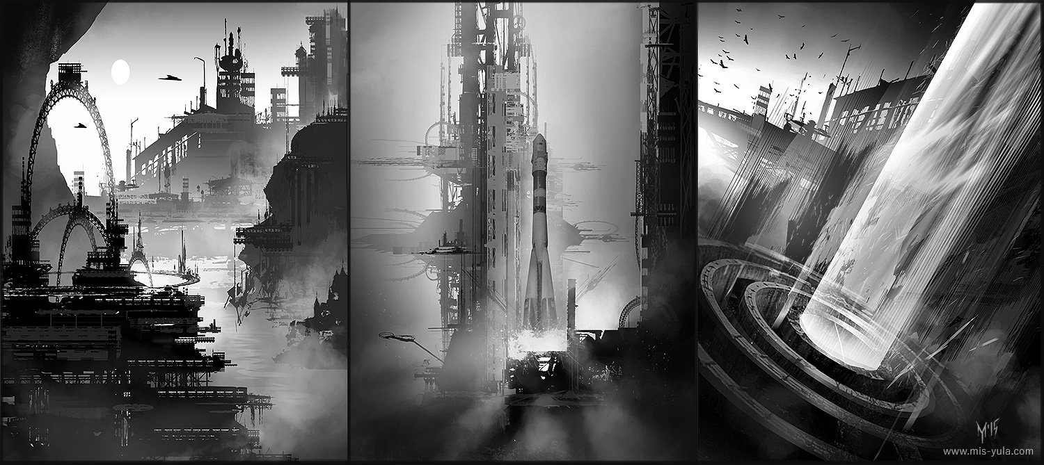 1500x669 Yulia Misyul - Sci Fi Sketches