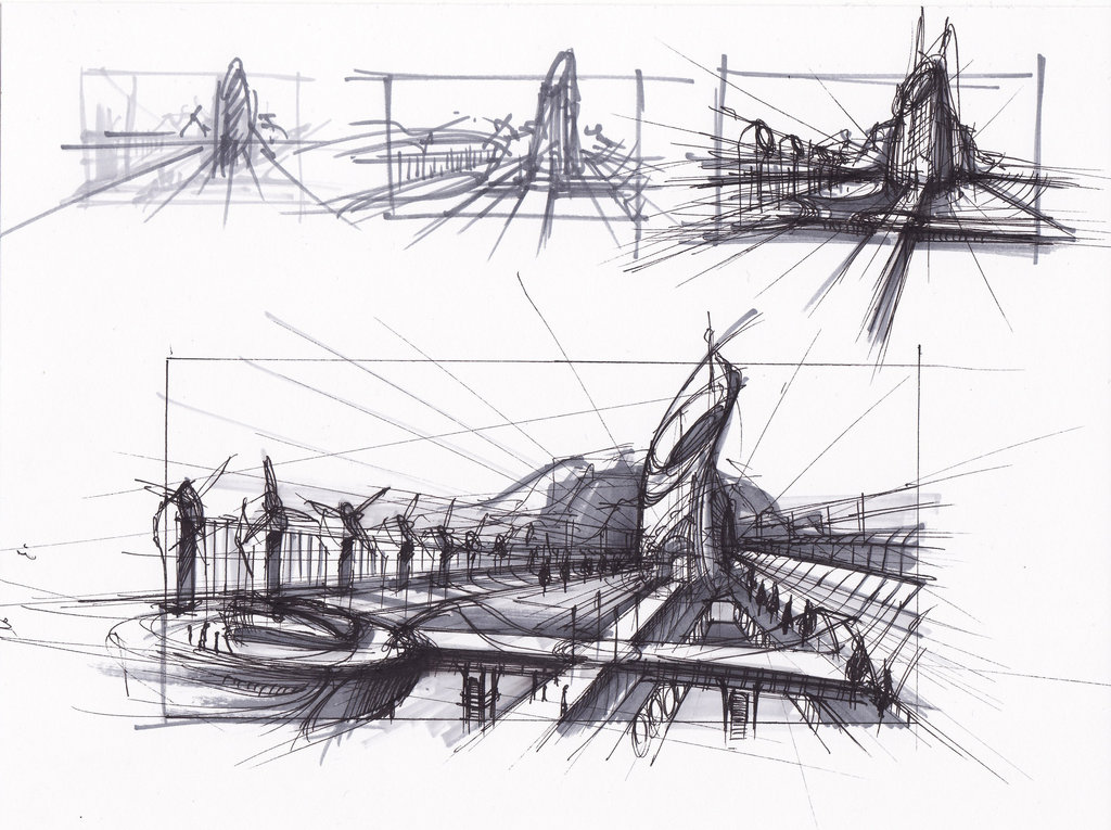 1024x765 Sci Fi Quick Sketch By Oriondeft - Sci Fi Sketches