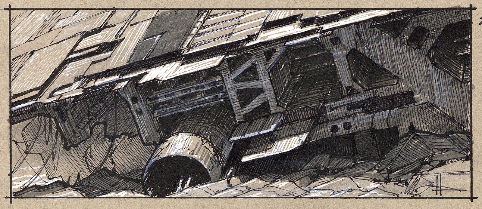 1600x695 Science Fiction Illustration Ankaris - Science Fiction Sketch