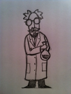 240x320 How To Draw A Scientist Feltmagnet - Scientist Sketch