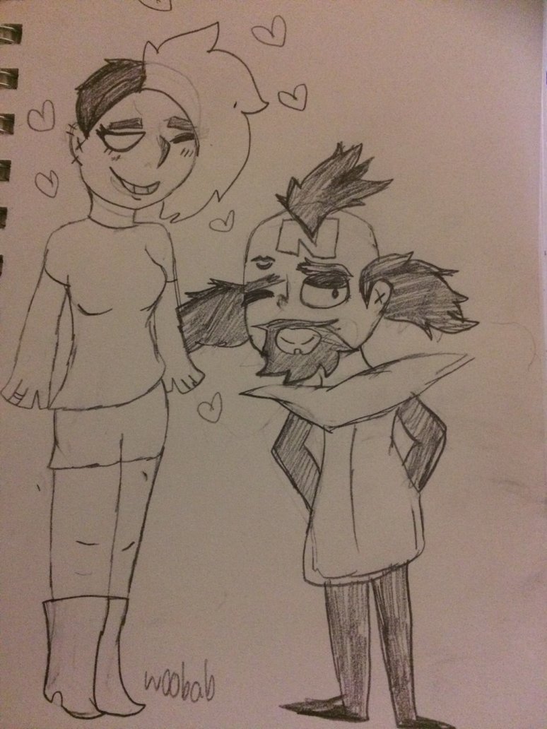 774x1032 Kisses For The Mad Scientist (Sketch) By Woobab - Scientist Sketch