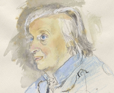 383x313 Sketch Of A Scientist Science History Institute - Scientist Sketch