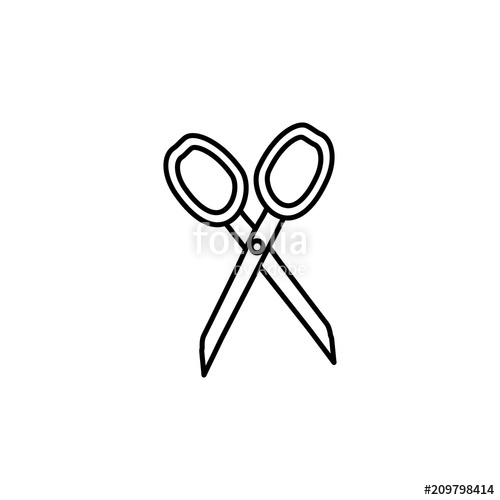 500x500 Scissors Sketch Icon. Element Of Education Icon For Mobile Concept - Scissors Sketch