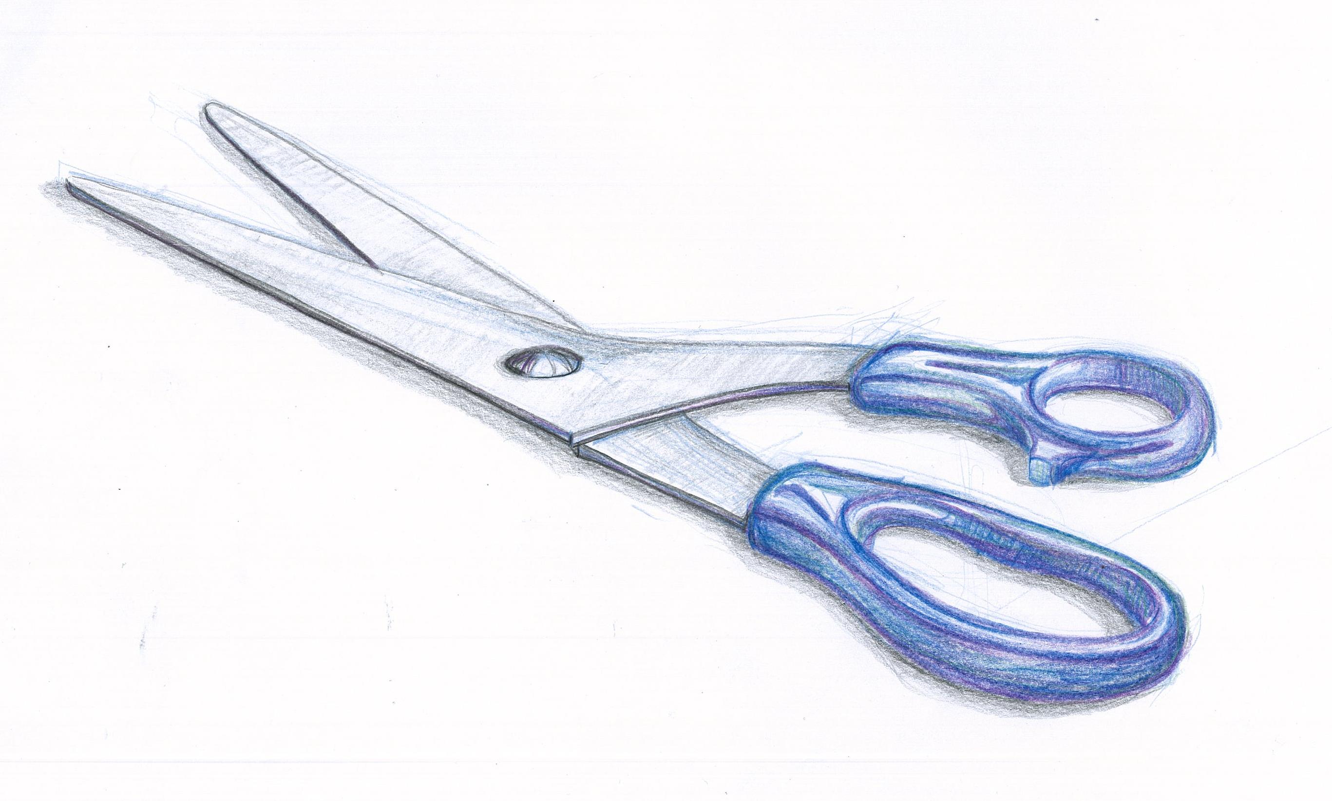 Scissors Sketch at PaintingValley.com | Explore collection of Scissors