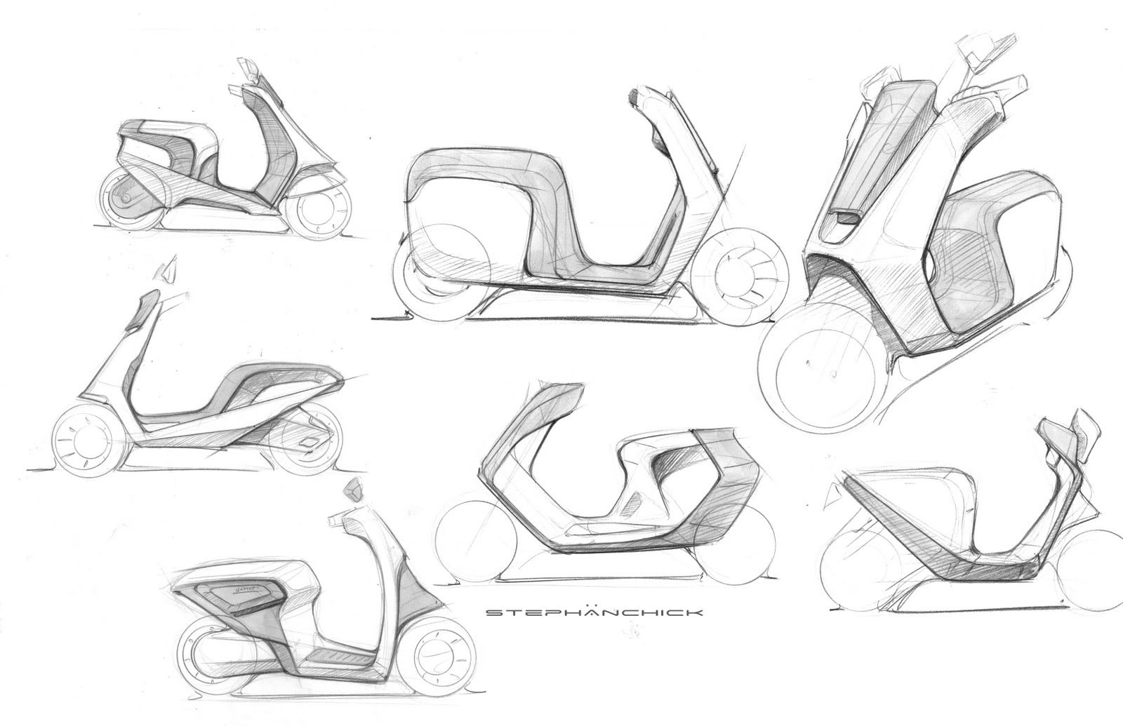 1600x1035 Pin By Kaen On New Sketches, Bike Sketch And - Scooter Sketch