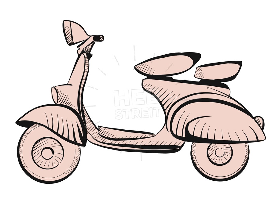 900x675 Scooter Profile Outline Sketch Hebstreits - Scooter Sketch