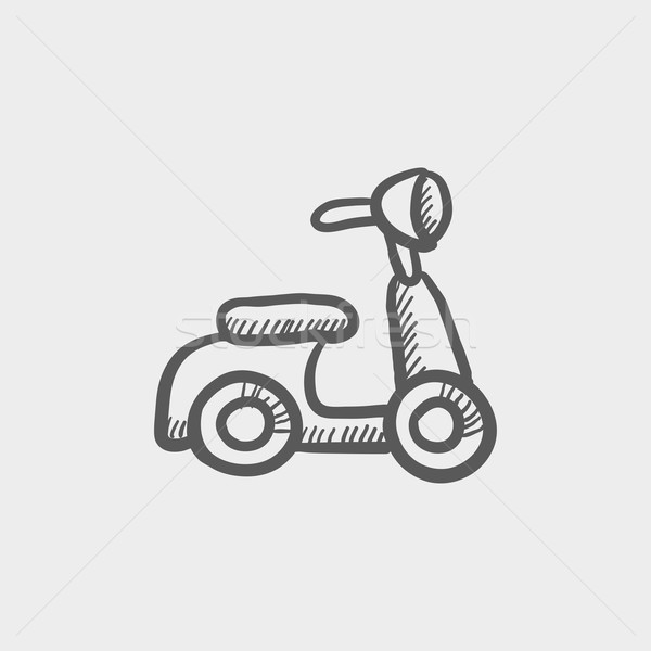 600x600 Scooter Sketch Icon Vector Illustration Andrei Krauchuk - Scooter Sketch