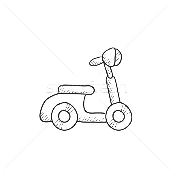 600x600 Scooter Sketch Icon. Vector Illustration Andrei Krauchuk - Scooter Sketch