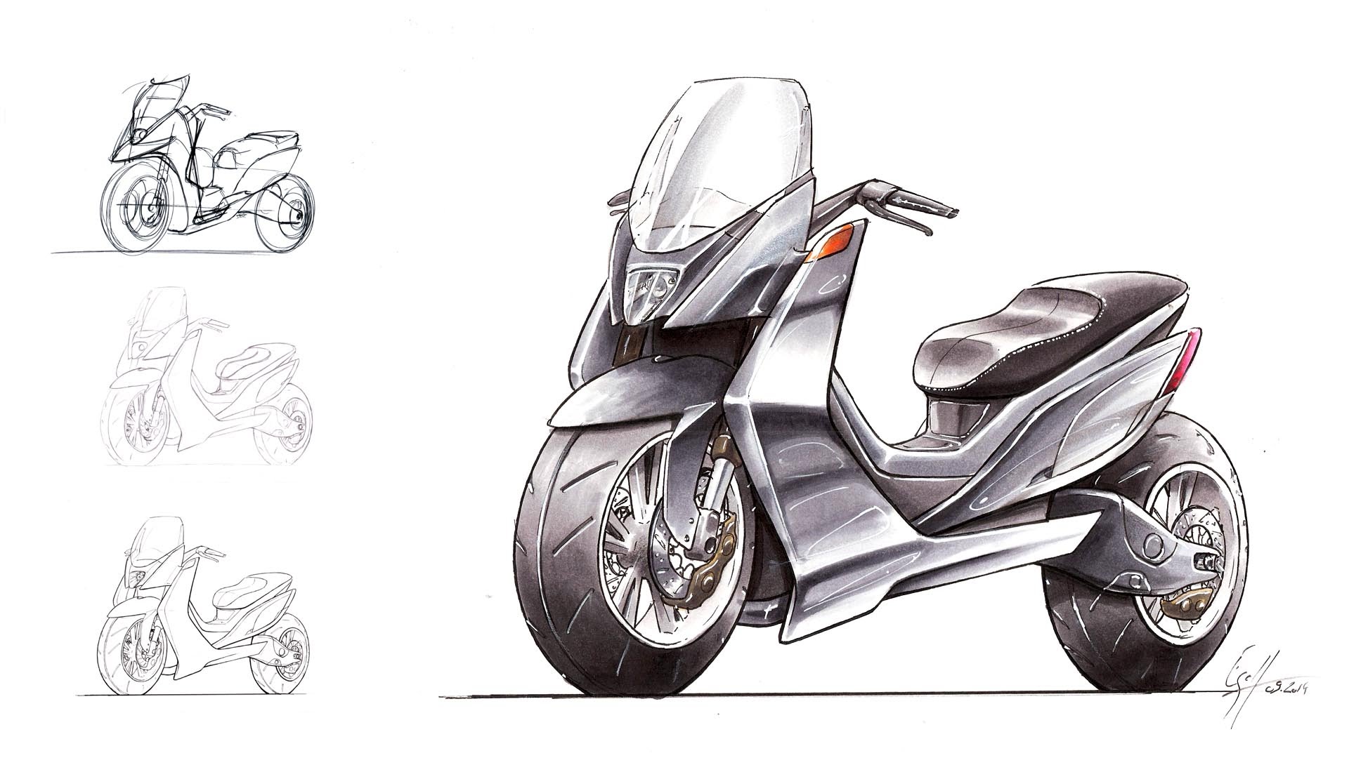 1920x1080 Sketch Me A Video - Scooter Sketch