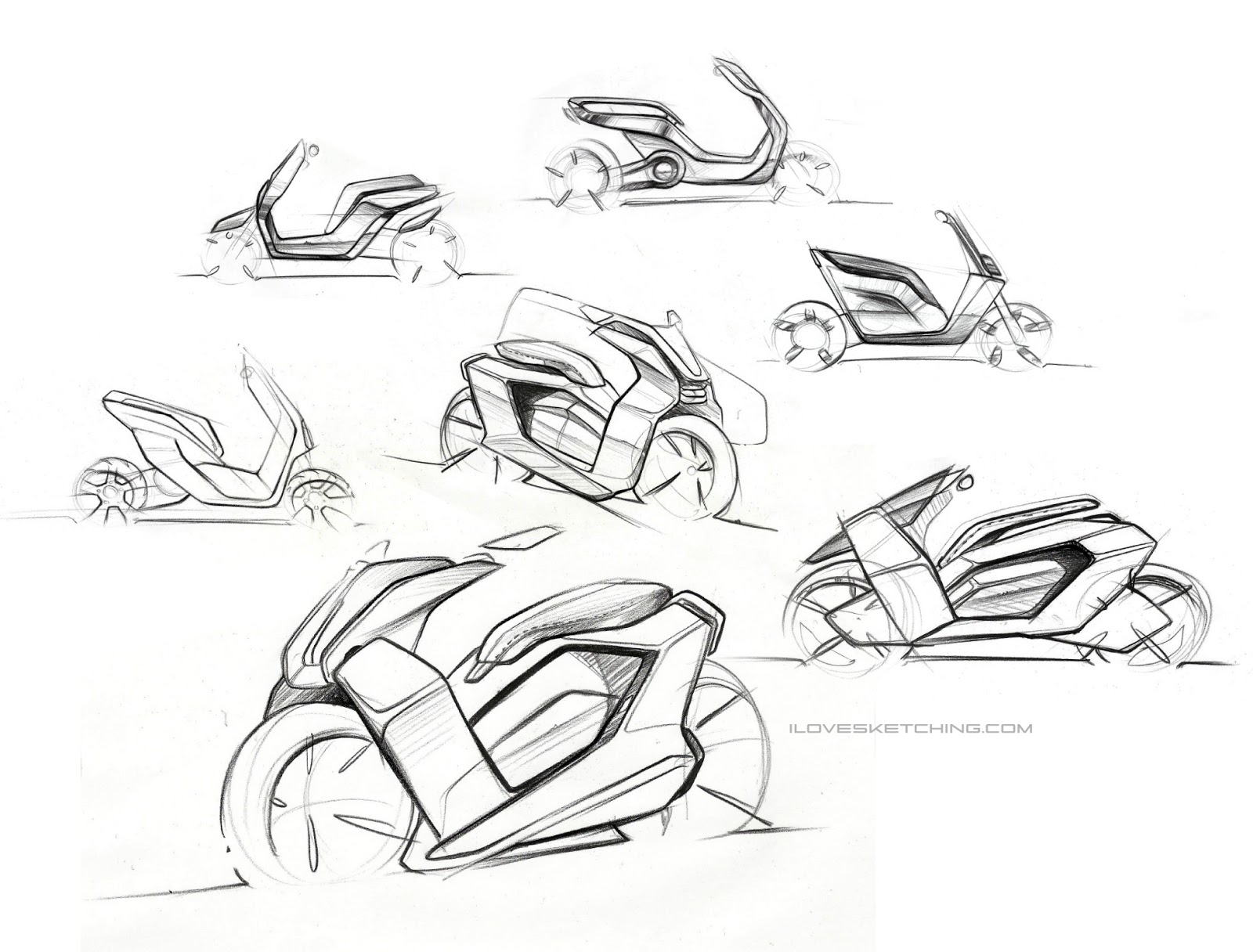 1600x1216 I Love Sketching - Scooter Sketch