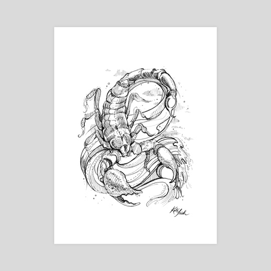 540x540 Zodiac Scorpio, An Art Print By Kate Trish - Scorpio Sketch