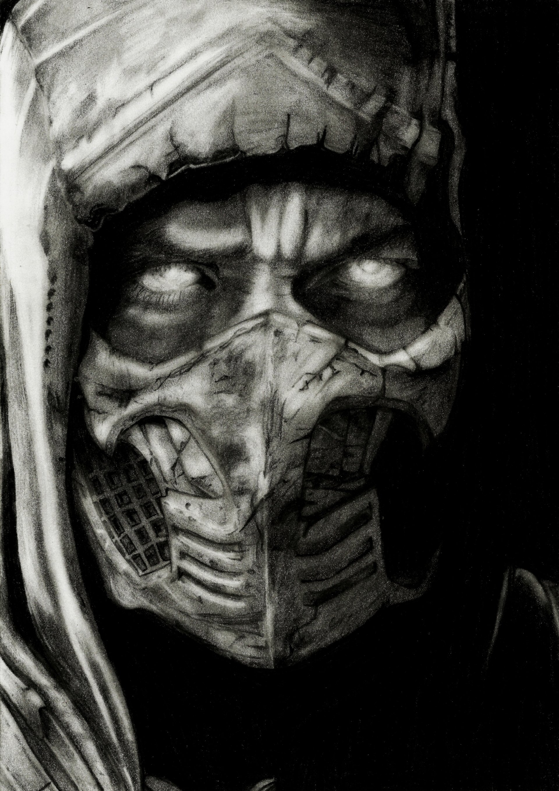1920x2718 Louis Wood - Scorpion Mortal Kombat Sketch