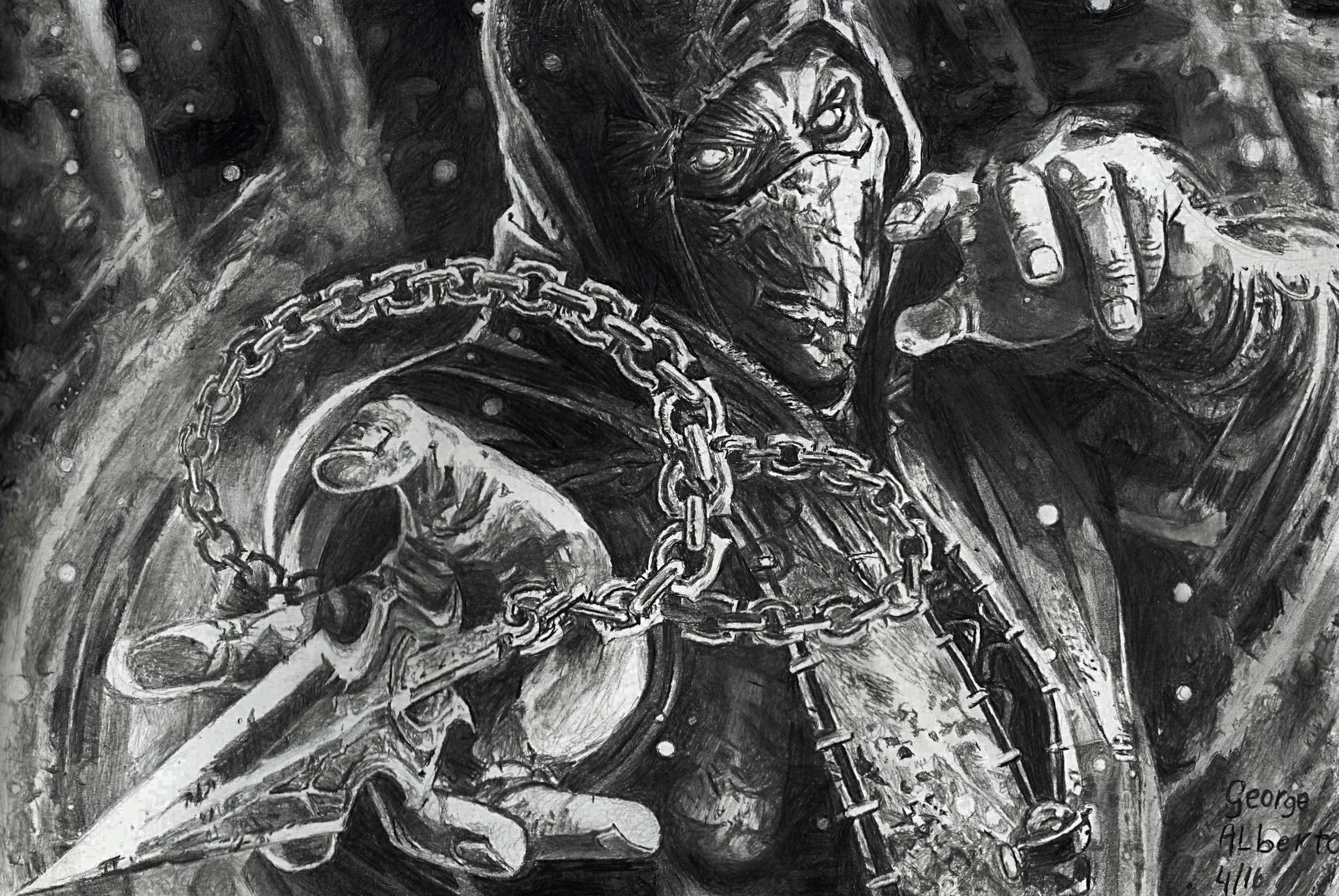 Scorpion Mortal Kombat Sketch at Explore