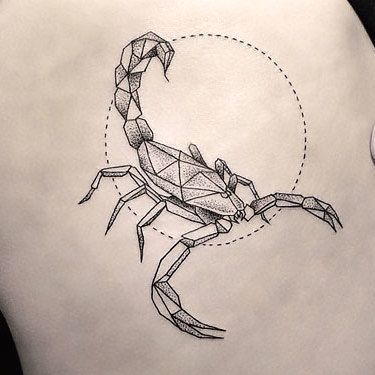 375x375 Geometric Eagle Tattoo Idea Skorpion Tattoos - Scorpion Tattoo Sketch