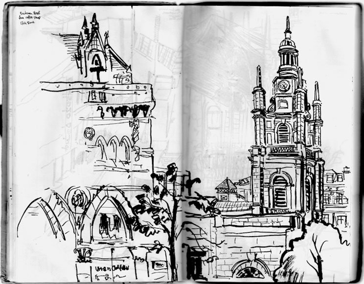 744x581 Comics Corban Wilkin Illustrator - Scotland Sketch