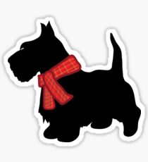 210x230 Scotty Dog Stickers Redbubble - Scottie Dog Sketch